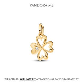 Pandora ME Heart Four-leaf Clover Medallion Charm - Pandora Shine