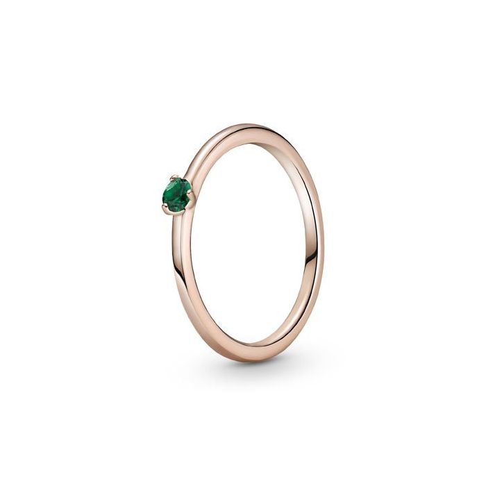 Green Solitaire Ring - Pandora Rose * RETIRED *