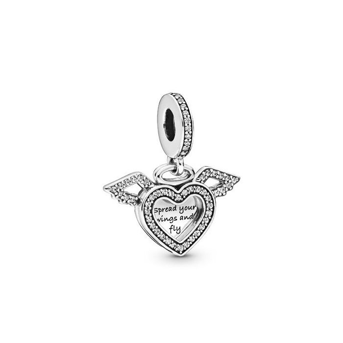 Angel Wing Gods Love Protection Remembrance Dangle Charm for European Bracelets