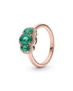 Green Three Stone Vintage Ring - Pandora Rose™ * RETIRED *