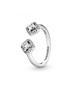 Square Sparkle Open Ring