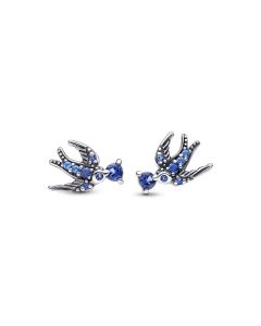 Sparkling Swallow Stud Earrings