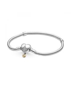 Disney, Heart Clasp Snake Chain Bracelet - Pandora Shine