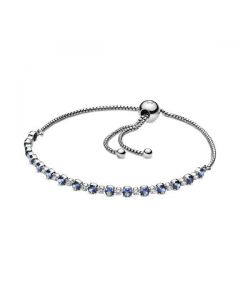 Blue & Clear Sparkle Slider Bracelet