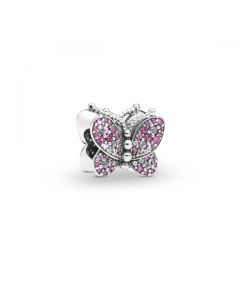 Dazzling Pink Butterfly Charm